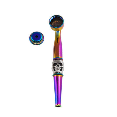 

Metal Smoking Pipe Tobacco Pipe Cool Skull Head Style Cigarette Container Herb Grinder Mesh Filter Dropshipping Random Color