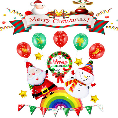 

Gobestart Cartoon Santa Claus Snowman Foil Balloons Christmas Party Decorations Party