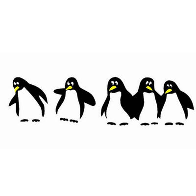 

New Creative Penguin Modeling PVC Art Wall Stickers Home Decoration For Refrigerator Kids Room Living Room Bedroom