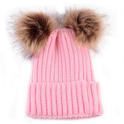 

Children Winter Hat For Girls Hat Knitted Beanies Cap Brand New Thick Baby Boy Cap Baby Girl Winter Warm Hat