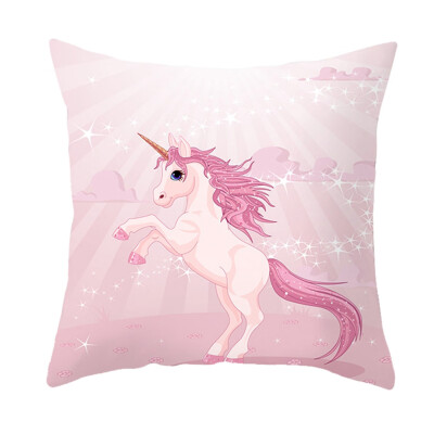 

Fashion Cartoon Cute Unicorn Cushion Cover Pillow Case Home Sofa Decor