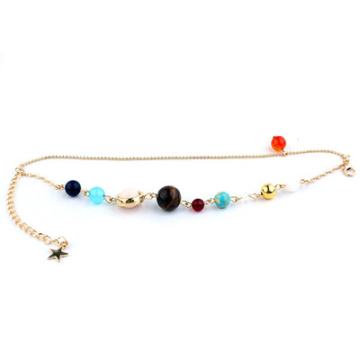 

Handmade Universe Bracelet Solar System Eight Planets Bracelet Guardian Star Natural Stone Bracelets Bangles for Women Girl Gift