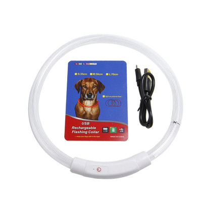 

NeillieN USB Charged Light-emitting Necklace Night-light Dog Necklace Teddy Golden-haired Dog Necklace Applicable LED collar