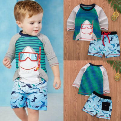 

Toddler Kid Baby Boys Long Sleeve Tops T-shirtShorts Pants Tracksuit Outfit Set