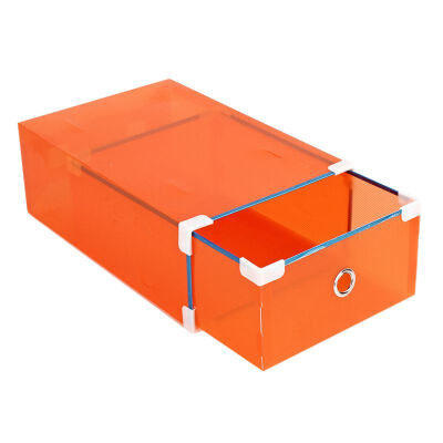 

Plastic Clear Drawer Shoe Rack Household Stackable Home Shoe s Box Space Saving Foldable Storage Container Colorful