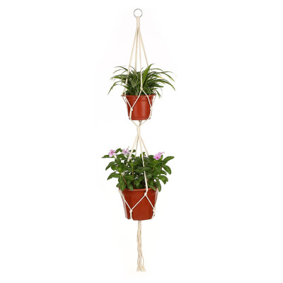 

Macrame Plant Hanger Indoor Outdoor Flower Pot Hanging Planter Basket Cotton Rope 4 Legs 39 Inch