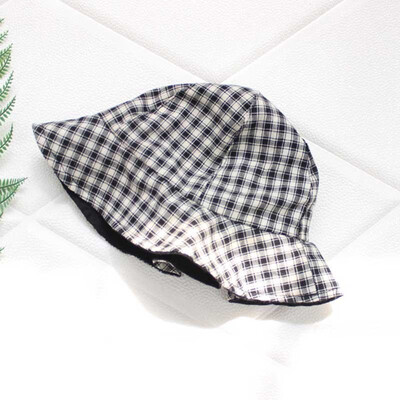 

Spring Baby Boys Girls Toddler Solid Print Bucket Hats Caps Reversible Sun Headwears