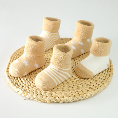 

5 Pairs Baby Girls Boy Sock Autumn Newborn Baby Boy Socks Meias Para Bebe baby winter warm Kids sock children Floor socks 0-4Y