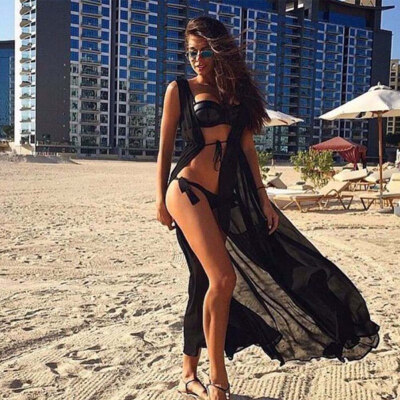 

Summer Sexy Women Loose Chiffon Cardigan Bathing Suit Swimsuit Cover Up Beach Swimwear