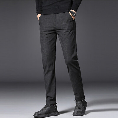 

Gobestart Mens Long Straight Tube Simple Business Casual Trousers Large Comfortable Pant