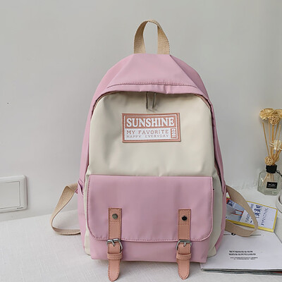 

Tailored Fashion Women Nylon Zipper Capacity Student Backpack Travel Couple Bag