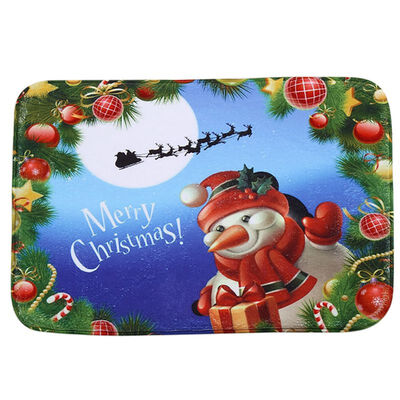 

Merry Christmas Floor Mat Doormat Carpet anti-skid Non-woven Fabric Mat Christmas Decoration Supplies