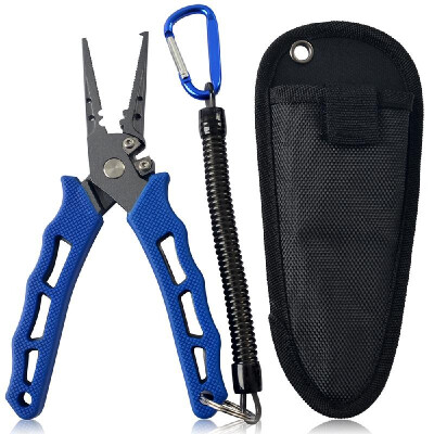 

73 Inch Fishing Pliers Hook Removers Split Ring Line Cutters Fishing Multi Tools with Sheath&Lanyard