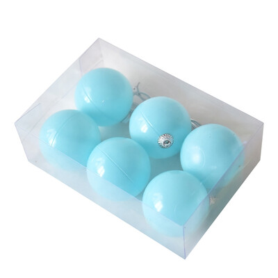 

6PcsSet Shatterproof Christmas Baubles Ball Ornaments Hanging Ocean Balls Xmas Tree Pendants Holiday Party Wedding Decor oo