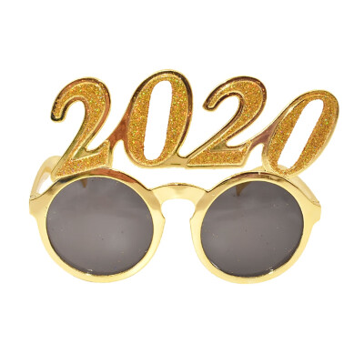 

Creative 2020 New Year Eyeglasses Party Glasses Xmas glasses Frame Celebration Party Favor Supplies Glitter Party Accessories