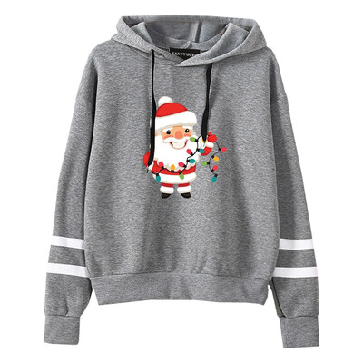 

Women Print Christmas Santa Claus Santa Hat Long Sleeve