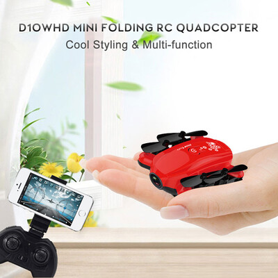

D10WHD 2MP Camera Wifi FPV Foldable Mini Drone Altitude Hold G-sensor Quadcopter RTF