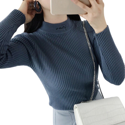 

Cosy Women clothes Long Sleeve Slim Knitted Turtleneck womens Sweater Jumper Fashion Solid Autumn Winter Pullover Tops