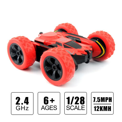 

Kids Stunt Racing RC Car Remote Control Truck Double Sided Rolling Tumbling Toys