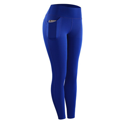

Woman Quick-Drying Pockets Yoga Pants Breathable Trousers Gym Workout Outdoor Print Tight-fitting Stretch Sports Pants