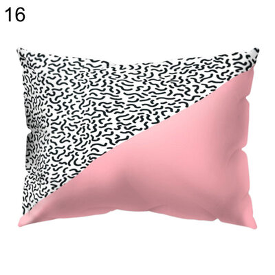 

Color Block Geometric Pattern Pillow Cover Cushion Case Home Sofa Hotel Decor
