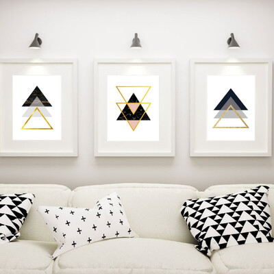 

Nordic Personality Geometry Small Fresh Simple Frameless Living Room Decorative Painting Home Decoration Painting
