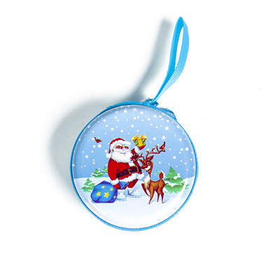 

Cartoon Tinplate Santa Coin Purse Christmas Gifts Zipper