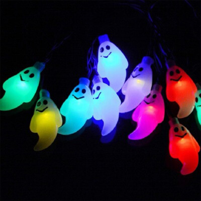 

39FT 10LED Halloween Ghost String Lights Battery Operated For Halloween Party Festival Decoration Lighting