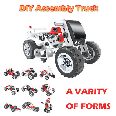 

YIWULAChildren DIY Assembly Puzzle Screw Block Truck Educatinal Toy Gift with 10 Forms