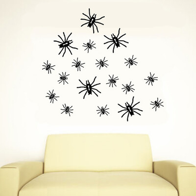 

Happy Halloween Witch Bats Wall Sticker Window Home Decoration Decal Decor Halloween Gifts for Children 2017 Newest