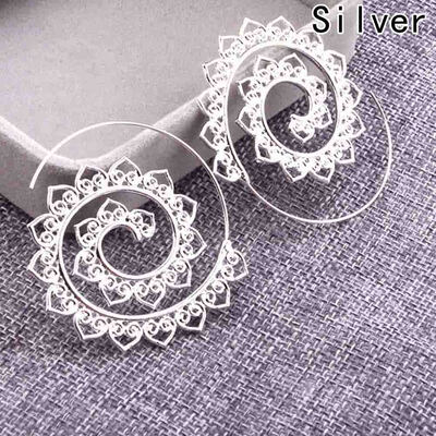 

New Arrive Spiral Peach Heart Hoop Earrings For Women Hyperbole Gear Vortex Circle Earrings Ear Hoops Fashion Jewelry Aros Gifts