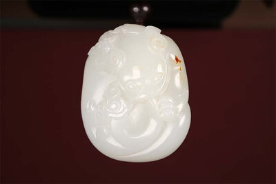 

WANYANSHAOHUA Xinjiang Hetian Seeds Jujube Red Flesh White Jade Original Seed Pendant Accessories 18336-8062