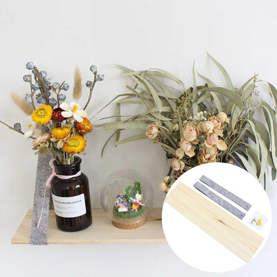 

Gobestart Wall Single Wooden Board Shelves Wall Hanging Flowerpot Storage Rack Home Decor