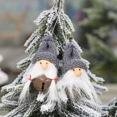 

2PCS Christmas Bells Plush Doll Xmas Tree Hanging Pendants Decorative Ornaments