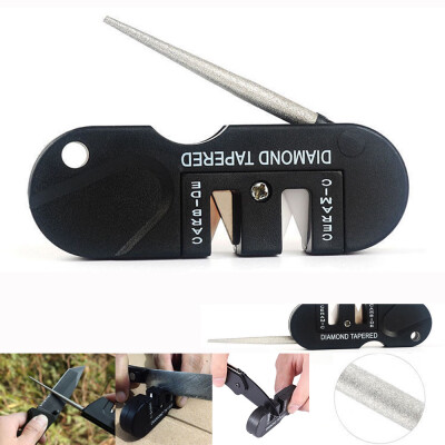 

JPGIF Outdoor Pocket Folding Knifes Sharpener Ceramic Carbide Diamond Tapered Tools