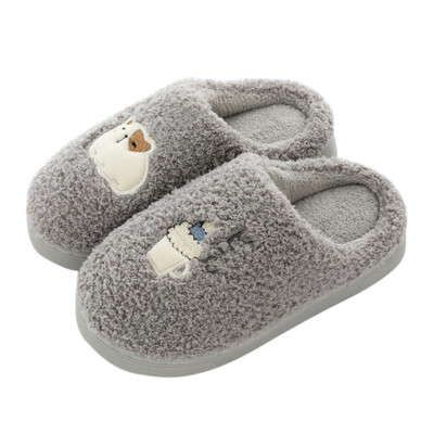 

Kids Cotton Indoor Slippers Baby Winter Boys Girls Home Non-Slip Cartoon Pattern Cute Plush Warm Shoes
