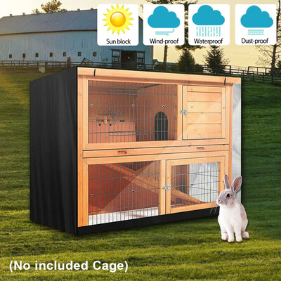 

Outdoor Waterproof Cover Oxford Cloth Hutch Covers Double Layer Rabbit Cage Dust Cover