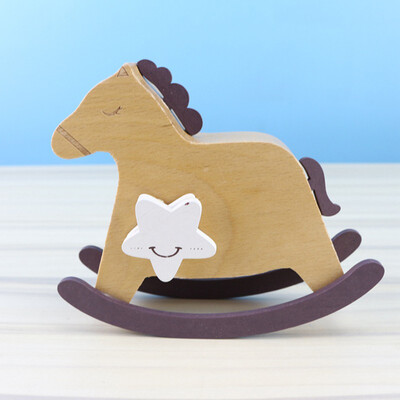 

Toponeto Rocking Horse Elm Music Box Creative Wood Crafts Music Box Gifts Birthday Gift