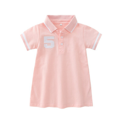 

Kids Dresses For Girls Summer Short Sleeve Sports Baby Girls Dress Cute Sweet Princess School uniforms