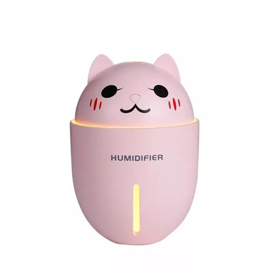 

3 in 1 Multi-functional Portable Mini Humidifier Cute Cat Shape USB Ultrasonic Mist Air Humidifier Fragrance Diffuser with Mini Fa