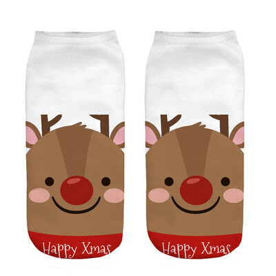 

Gobestart Womens 3D Cartoon Funny Christmas Crazy Cute Amazing Novelty Print Ankle Socks