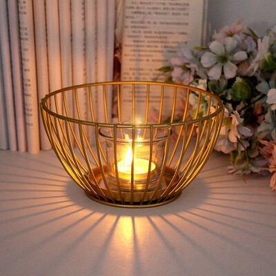 

Gobestart Nordic Retro Iron Tea Light Candle Holder Candlestick Lamp Lantern Home Decor A
