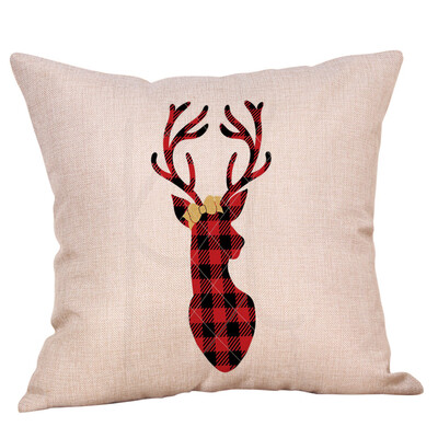 

Tailored Christmas Pillow Case Glitter Cotton Linen Sofa Throw Cushion Cover Home Decor