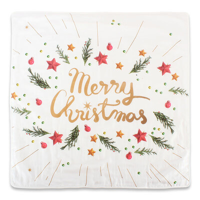 

CHILDRENS GANG Christmas baby cotton crepe blanket towel 18569