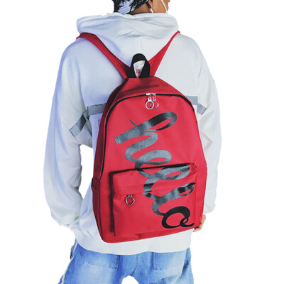 

Unisex Sport Large Capacity Personality Square Backpack Letter Printed Travel All-match Practical Casual Waterproof Backpack