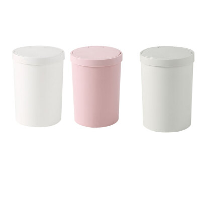 

Resistant Plastic Round Trash Can Wastebasket Home Garbage Container Bin&Push-button Lid