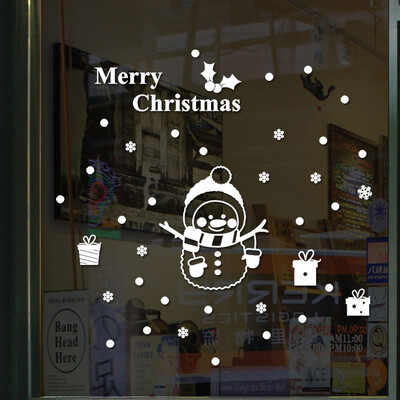 

Tailored New Year Merry Christmas Snowflake Wall Sticker Home Shop Windows Decals Decor