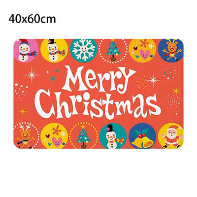 

Siaonvr Christmas Print Doormat Xmas Kitchen Bathroom Anti-Slip Floor Mat Carpet Foot Pad Rug