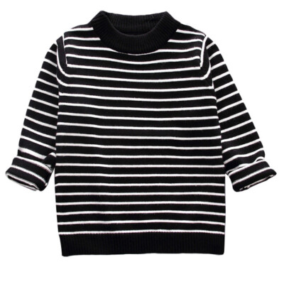 

Baby Clothes For Boy Long Sleeve Fashion Striped Baby Boy Sweater Top Winter Warm Kids Clothes