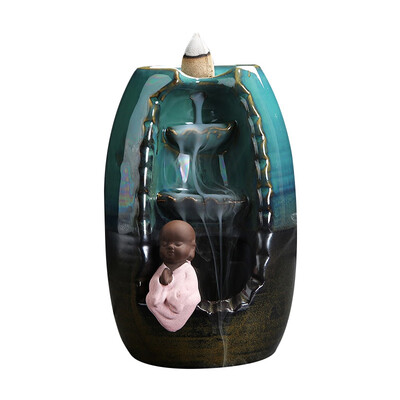 

Incense Backflow Burner Ceramic Aromatherapy Furnace Lotus Smell Aromatic Home Office Desktop Incense Crafts Incense Holder